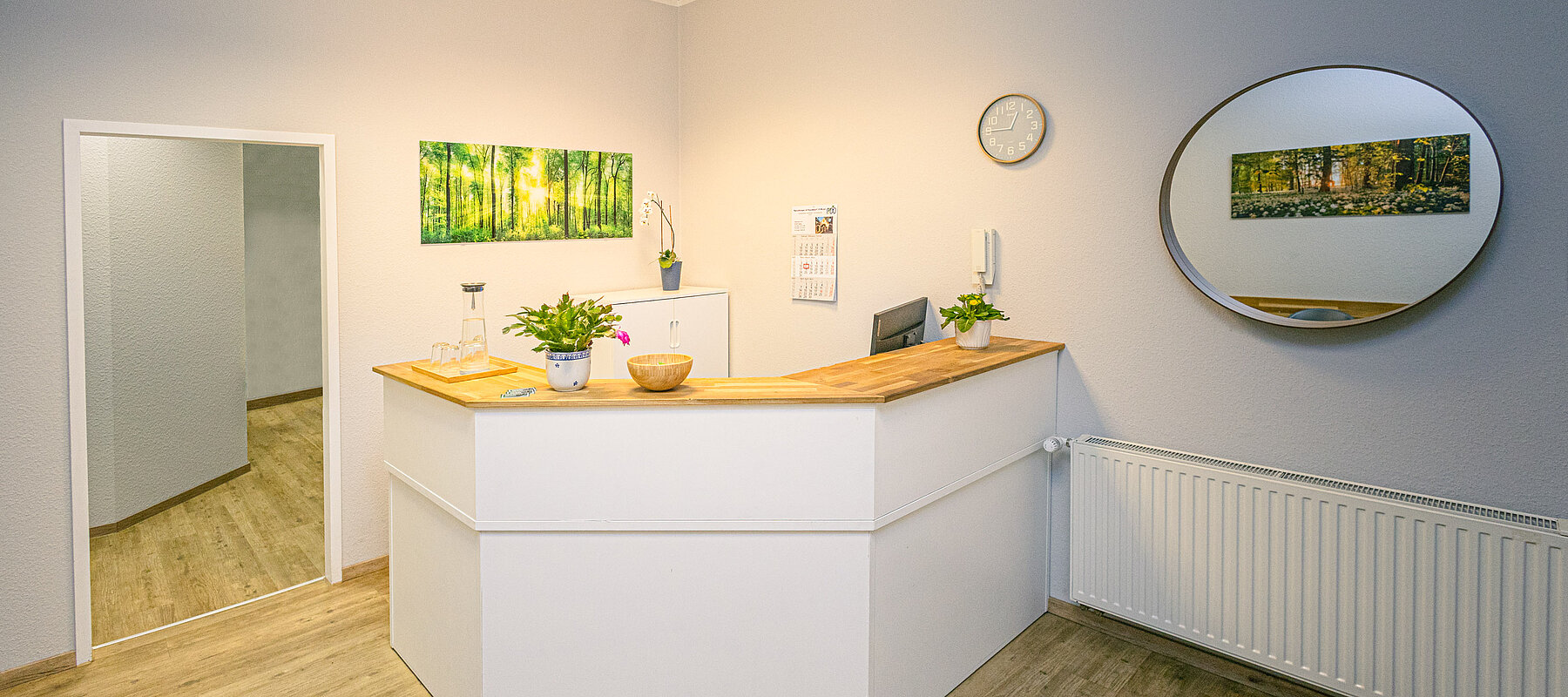 Der Tresen der Physiotherapie Wichert und Wittig